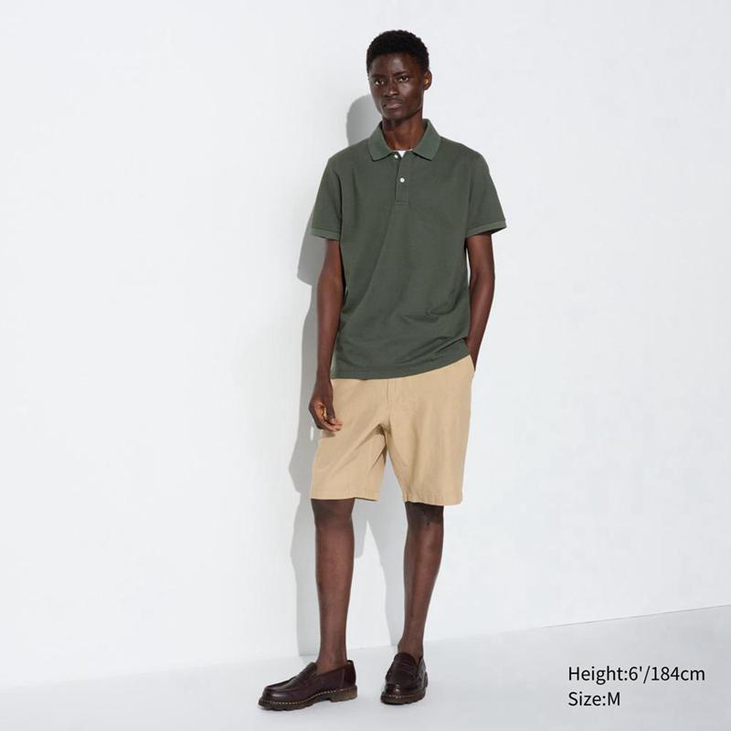 Uniqlo DRY Piqué Men Polo Shirt Olive  US |  IGFL-56290