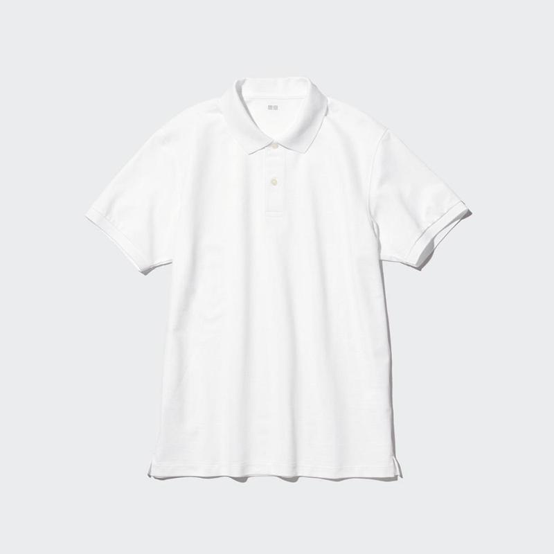 Uniqlo DRY Piqué Men Polo Shirt White  US |  ALEC-93028