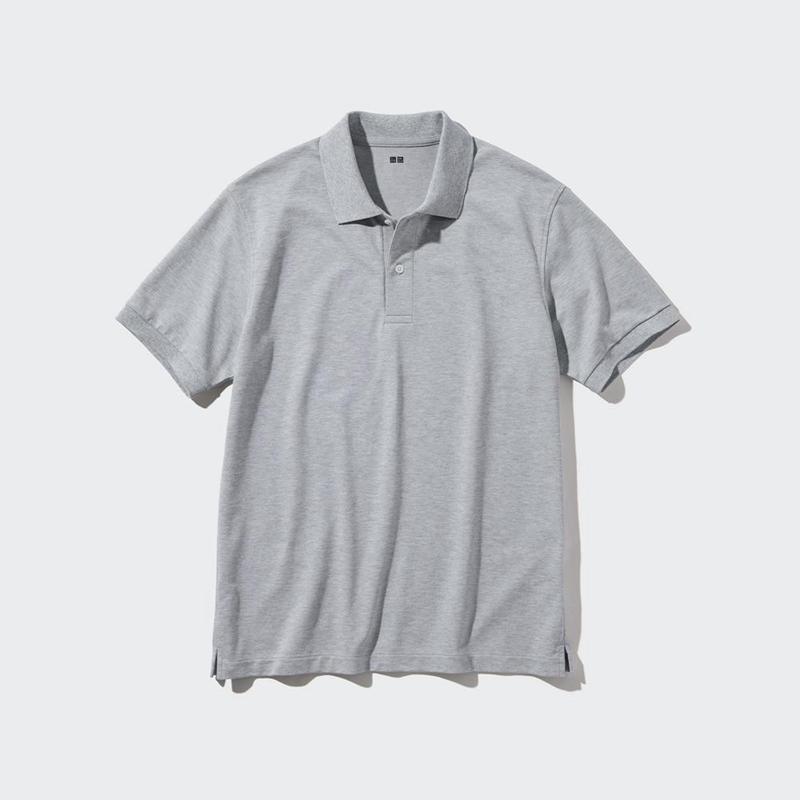 Uniqlo DRY Piqué Men Polo Shirts Blue  US |  BCNJ-04869