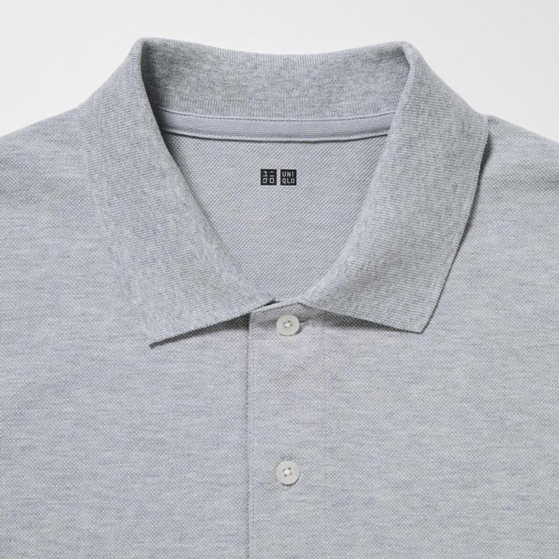 Uniqlo DRY Piqué Men Polo Shirts Blue  US |  BCNJ-04869