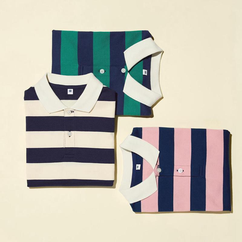 Uniqlo DRY Piqué (Stripe) Kids' Polo Shirt Natural  US |  CFZY-10268