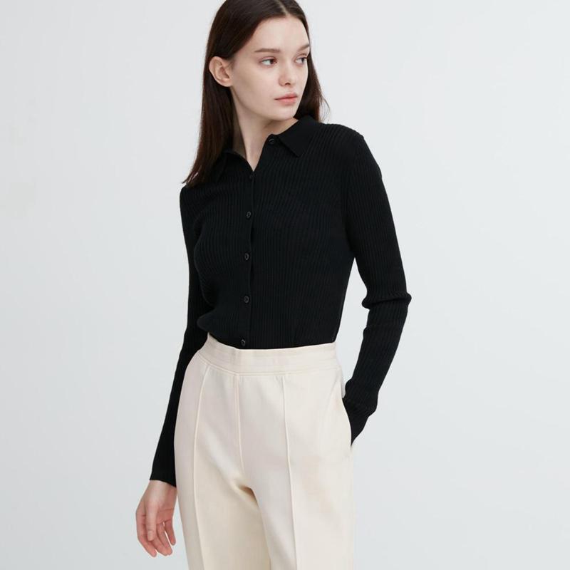 Uniqlo DRY Sweat Track Women Trousers Black  US |  FENT-06147