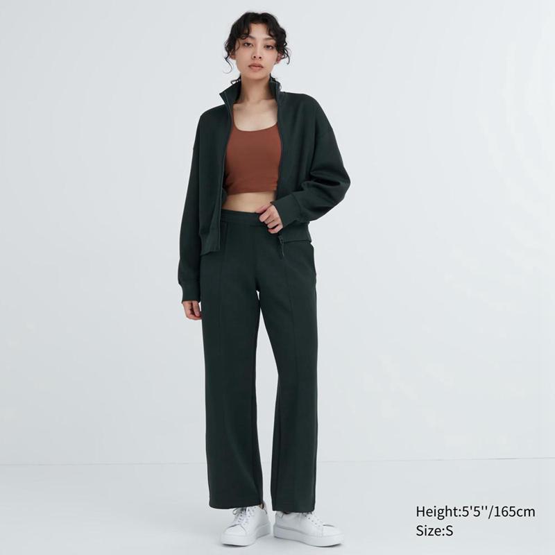 Uniqlo DRY Sweat Track Women Trousers Dark Green  US |  PQEJ-27158