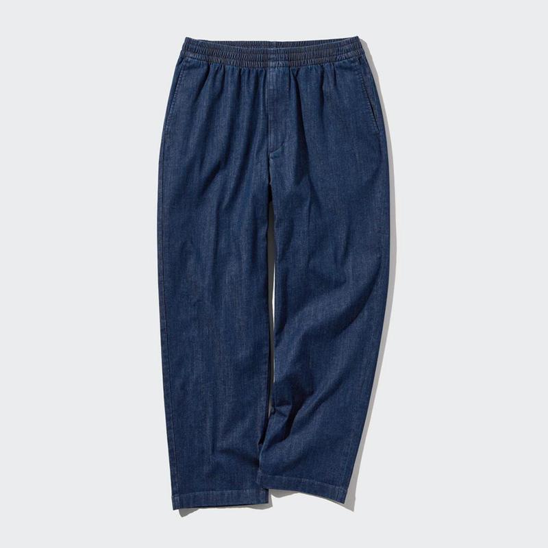 Uniqlo Denim Ankle (Relaxed Fit) Men Trousers Blue  US |  IBPZ-68723