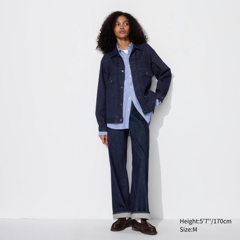 Uniqlo Denim Trucker Men Jackets Blue  US |  LPXO-71098