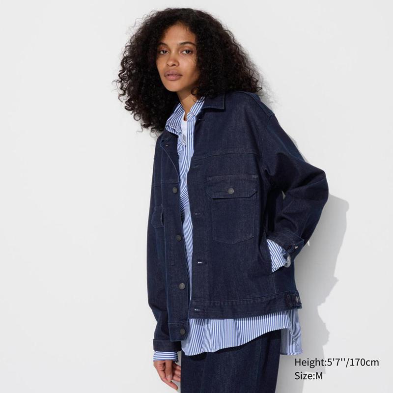 Uniqlo Denim Trucker Men Jackets Blue  US |  LPXO-71098