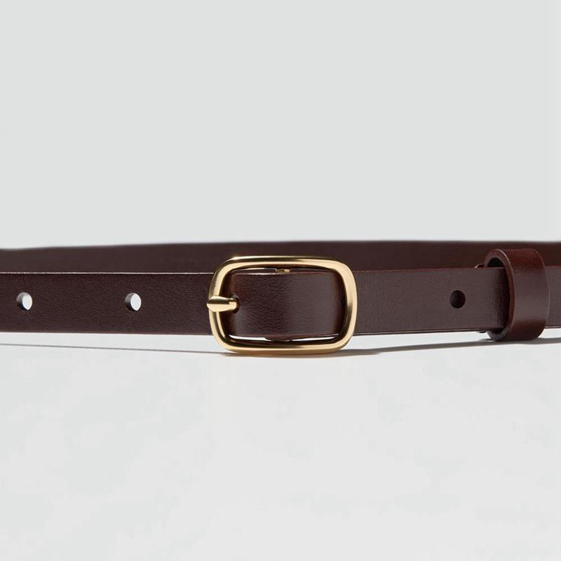 Uniqlo Dress Skinny Women Belt Dark Brown  US |  OLUC-04952