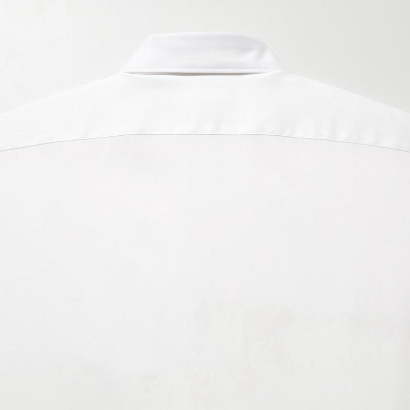 Uniqlo Easy Care Stretch Slim Fit (Regular Collar) Men Shirts White  US |  IRYV-68024