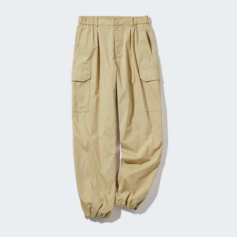 Uniqlo Easy Cargo (Long) Women Trousers Beige  US |  VTOZ-27351