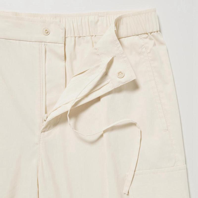 Uniqlo Easy Cargo (Short) Women Trousers Beige  US |  IXYS-23815