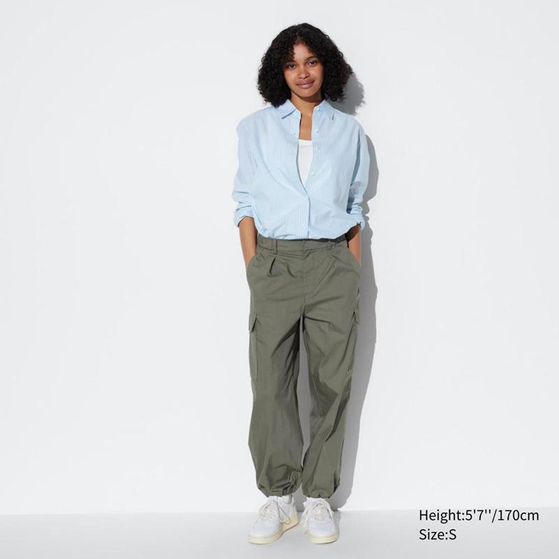 Uniqlo Easy Cargo Women Trousers Beige  US |  KICZ-02537