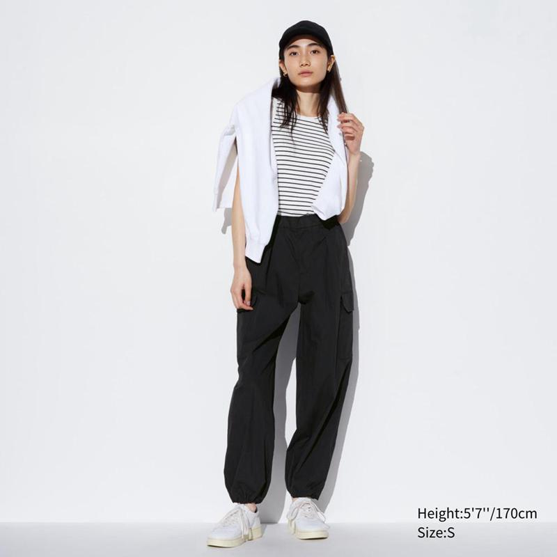 Uniqlo Easy Cargo Women Trousers Black  US |  GSTB-65173