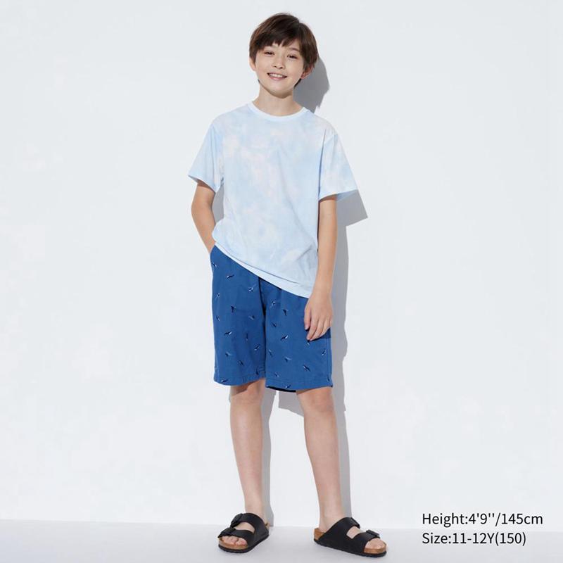 Uniqlo Easy (Printed) Kids' Shorts Blue  US |  HNXF-81074