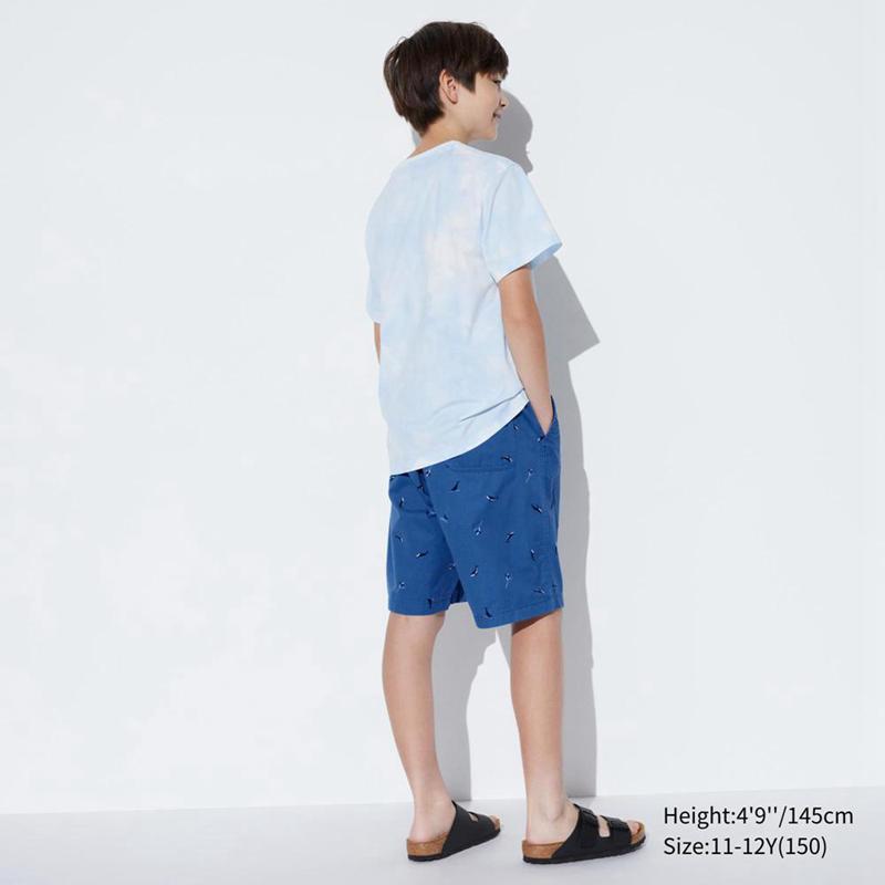 Uniqlo Easy (Printed) Kids' Shorts Blue  US |  HNXF-81074