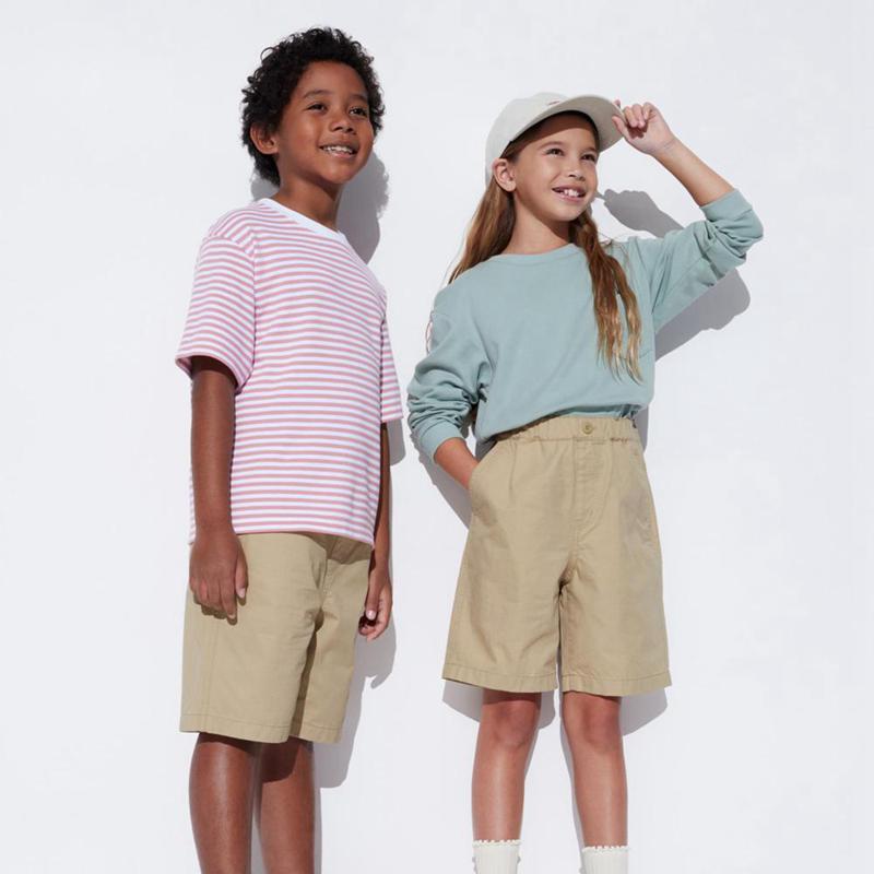 Uniqlo Easy (Twill) Kids\' Shorts Beige  US |  VEOP-41236