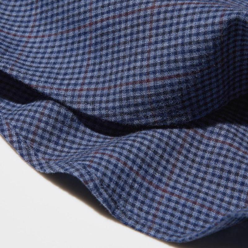 Uniqlo Flannel (Button-Down Collar, Check) Men Shirts Blue  US |  YFOT-05784