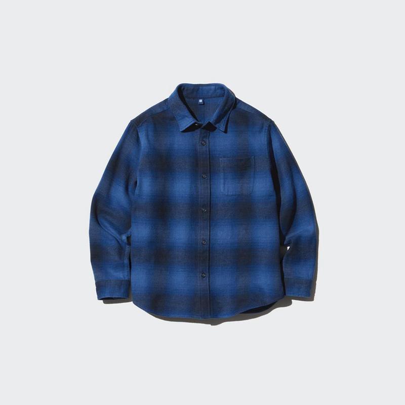 Uniqlo Flannel (Check) Kids' Shirts Black  US |  FZOW-05713