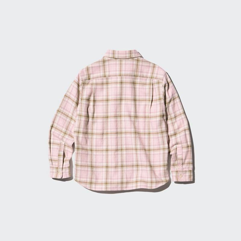 Uniqlo Flannel (Check) Kids' Shirts Pink  US |  AKCH-65137