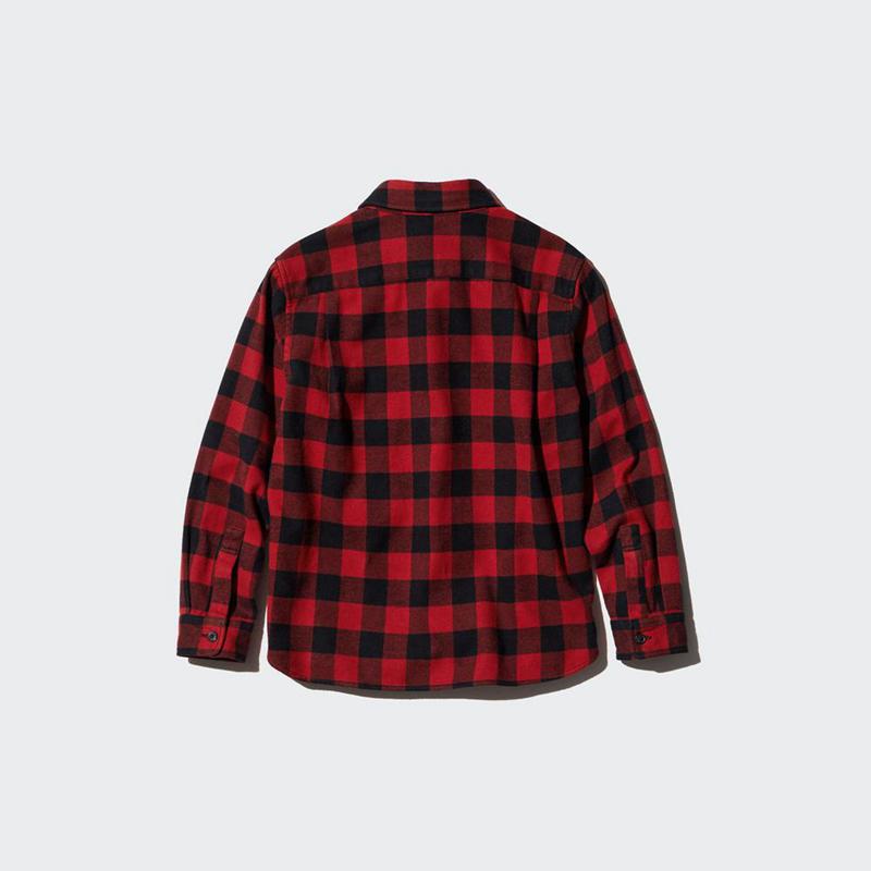 Uniqlo Flannel (Check) Kids' Shirts Red  US |  ZEOC-93780