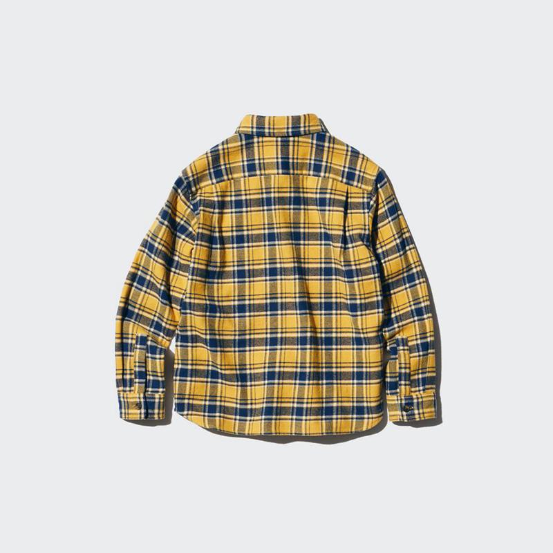 Uniqlo Flannel (Check) Kids' Shirts Yellow  US |  SQMI-87903