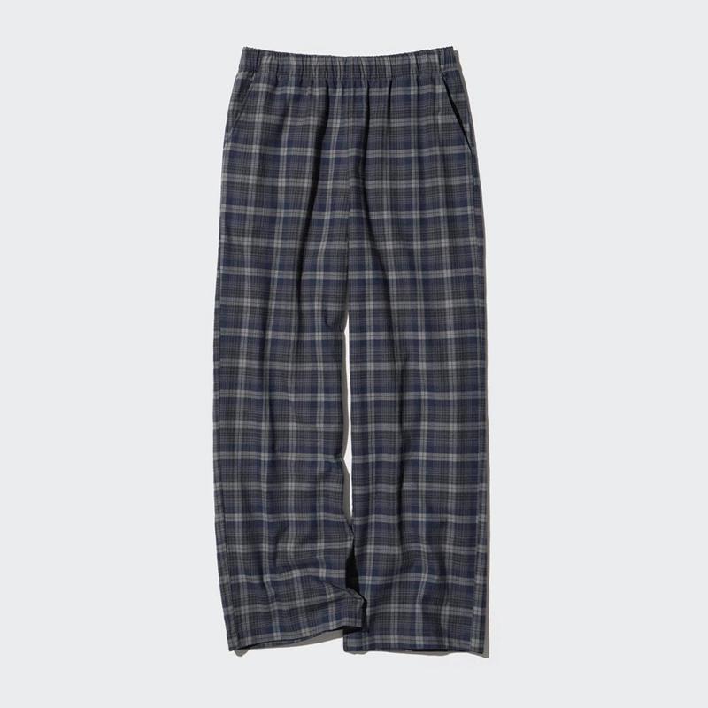 Uniqlo Flannel (Check) Women Trousers Grey  US |  BVXG-15639