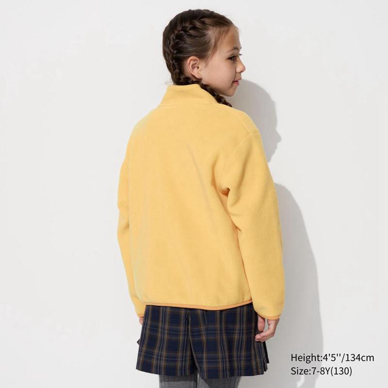 Uniqlo Fleece Full-Zip Kids' Jackets Yellow  US |  YVOQ-40763