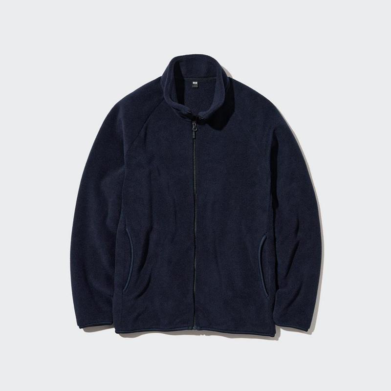 Uniqlo Fleece Full-Zip Men Jackets Blue  US |  YXTW-40579