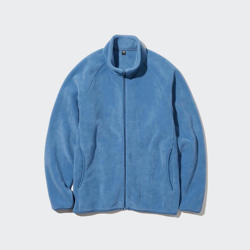 Uniqlo Fleece Full-Zip Men Jackets Blue  US |  YXTW-40579