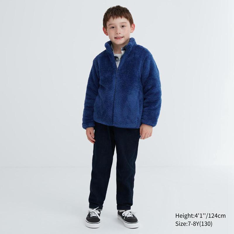 Uniqlo Fluffy Fleece Full-Zip Kids' Jackets Navy  US |  KWHI-65804