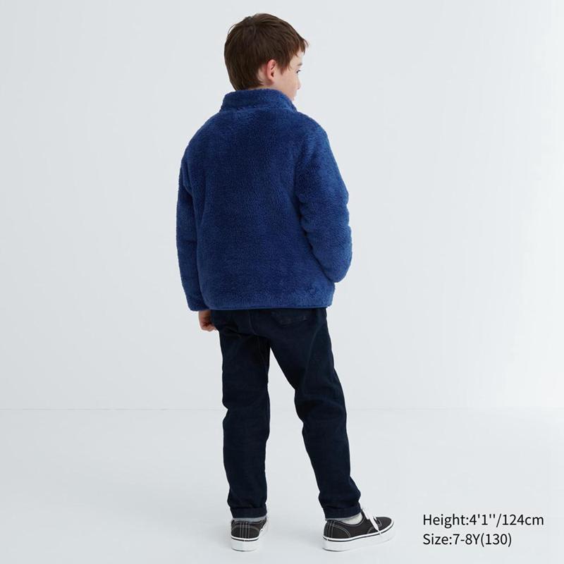 Uniqlo Fluffy Fleece Full-Zip Kids' Jackets Navy  US |  KWHI-65804