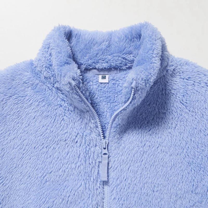 Uniqlo Fluffy Fleece Full-Zip Kids' Jackets Navy  US |  KWHI-65804