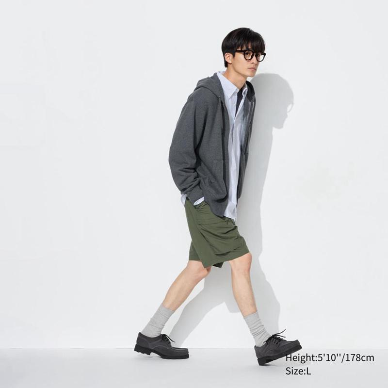 Uniqlo Geared Men Shorts Olive  US |  XFDS-93275