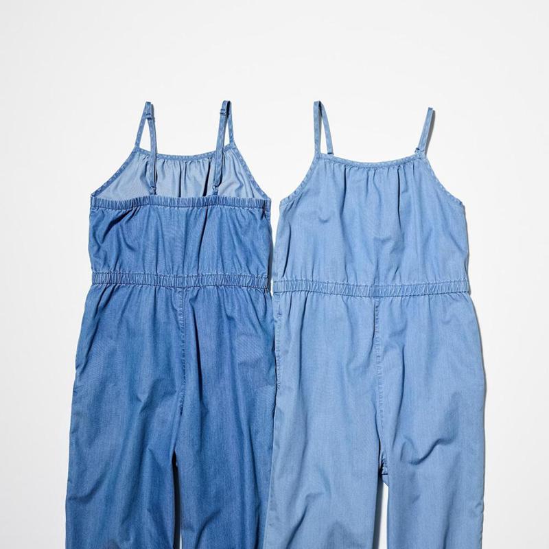 Uniqlo Girls Chambray Kids' Dress Blue  US |  VWIB-54890