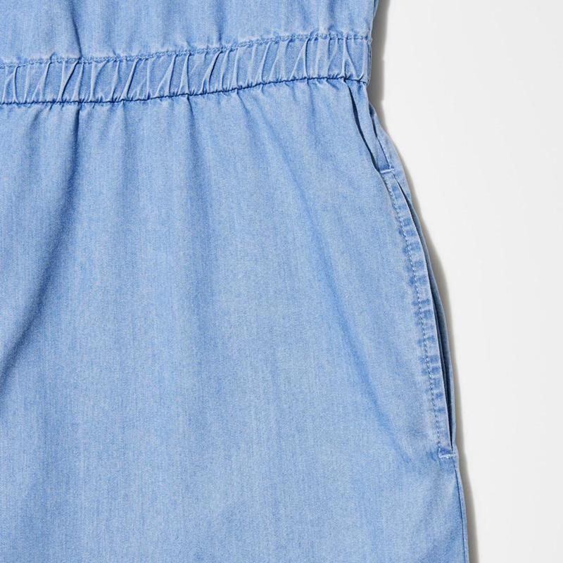 Uniqlo Girls Chambray Kids' Dress Blue  US |  VWIB-54890