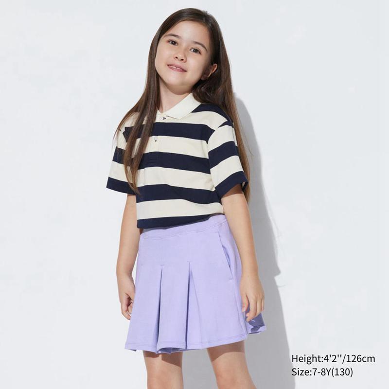 Uniqlo Girls DRY Sweat Mini Kids\' Skort Light Purple  US |  UXDZ-38049