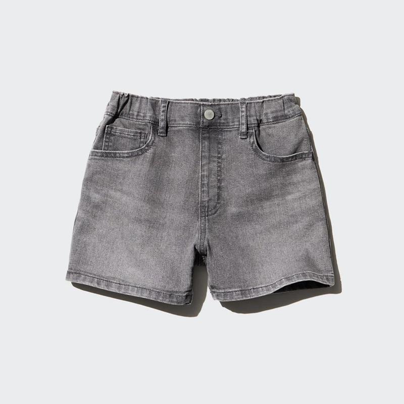 Uniqlo Girls Denim Kids' Shorts Grey  US |  IQYR-37609