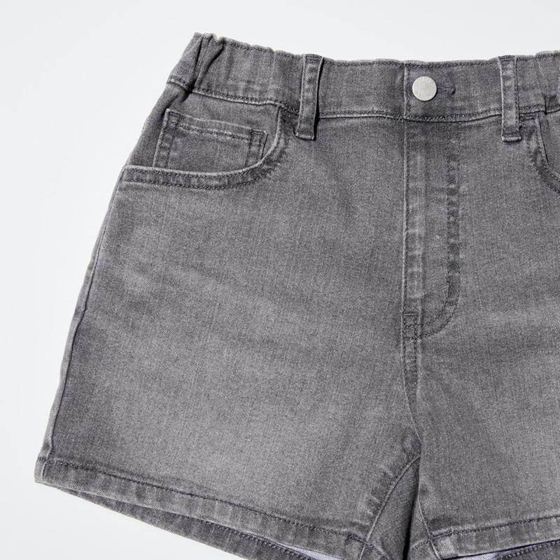 Uniqlo Girls Denim Kids' Shorts Grey  US |  IQYR-37609