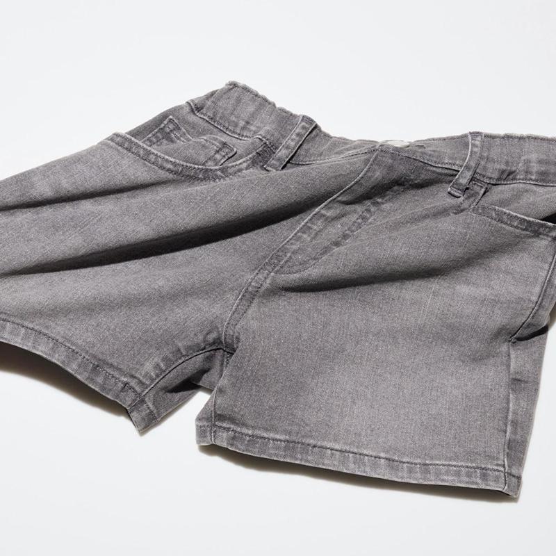 Uniqlo Girls Denim Kids' Shorts Grey  US |  VTQD-06978