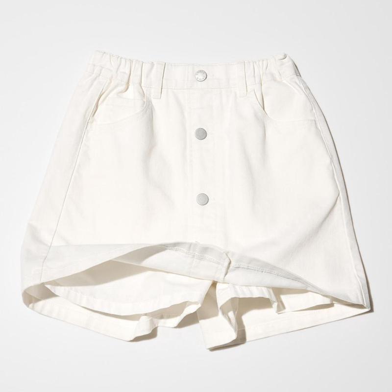 Uniqlo Girls Denim Mini (Colour) Kids' Skorts Off White  US |  VWHQ-97548