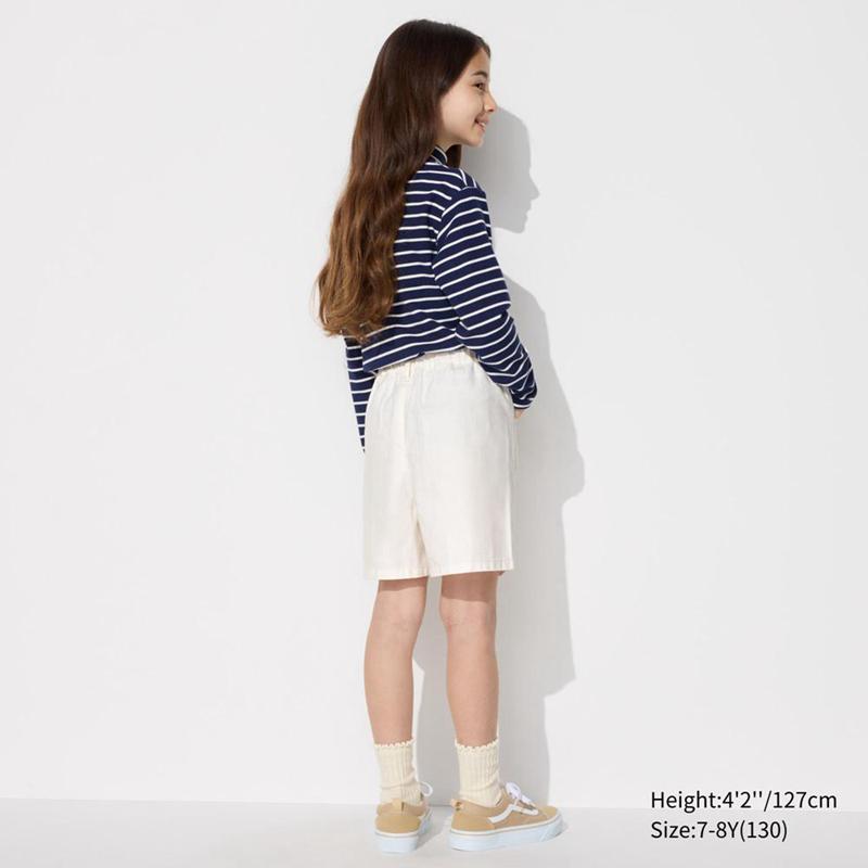 Uniqlo Girls Denim Mini (Colour) Kids' Skorts Off White  US |  VWHQ-97548