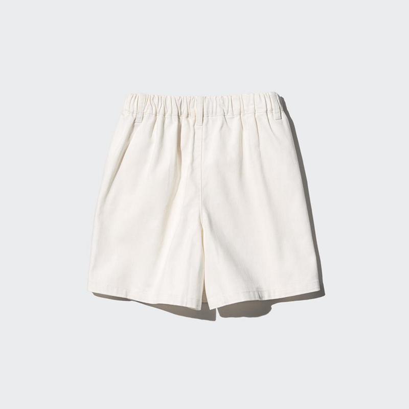 Uniqlo Girls Denim Mini (Colour) Kids' Skorts Off White  US |  VWHQ-97548