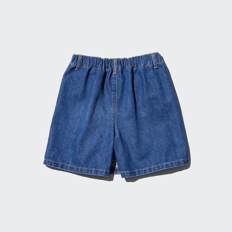 Uniqlo Girls Denim Mini Kids' Skorts Blue  US |  KEHD-57102