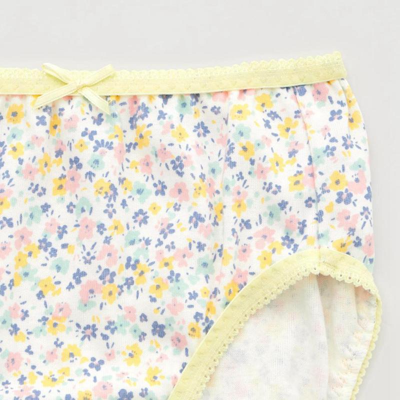 Uniqlo Girls (Flowers, 3 Pairs) Kids' Briefs Off White  US |  SMXQ-97438