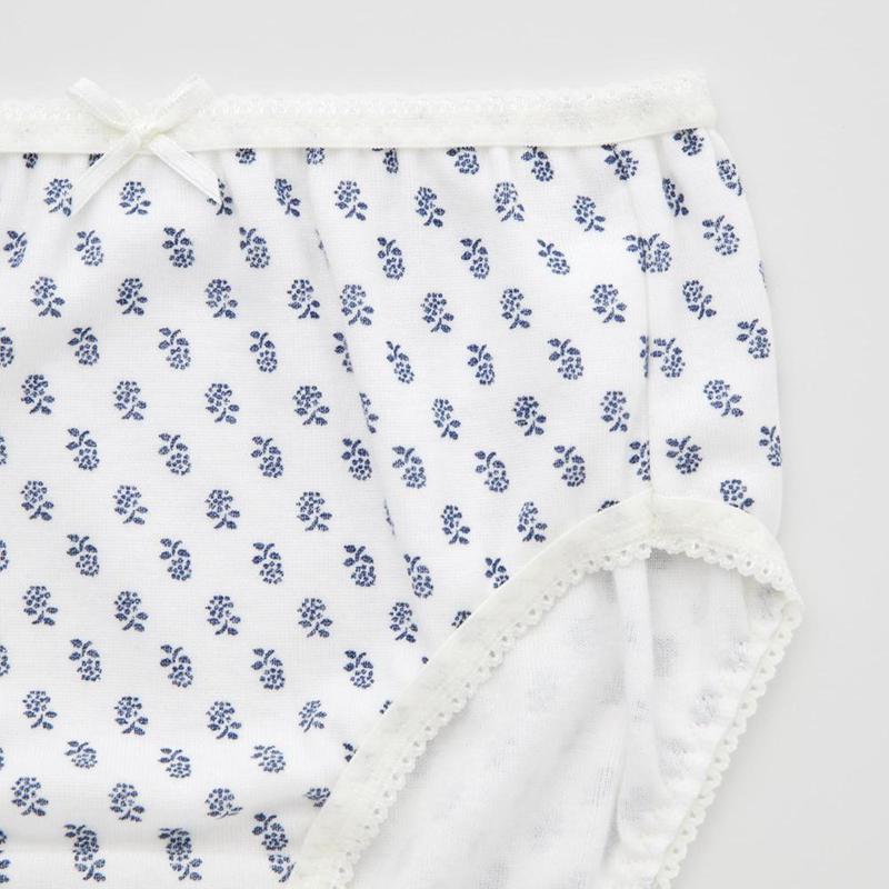 Uniqlo Girls (Flowers, 3 Pairs) Kids' Briefs Light Blue  US |  ZIDR-21834