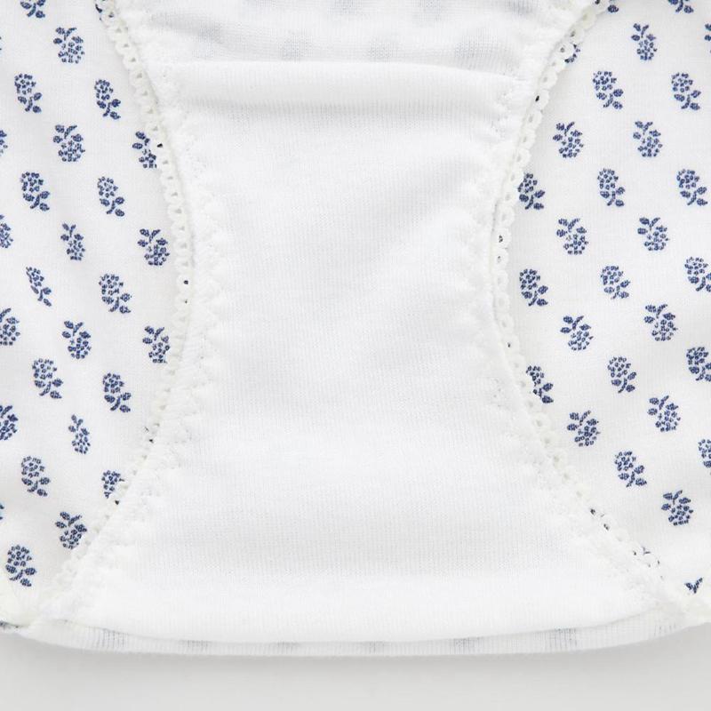 Uniqlo Girls (Flowers, 3 Pairs) Kids' Briefs Light Blue  US |  ZIDR-21834