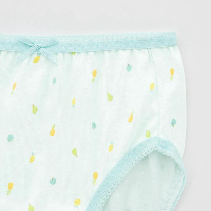 Uniqlo Girls (Fruits, 3 Pairs) Kids' Briefs Light Green  US |  KDTJ-09356