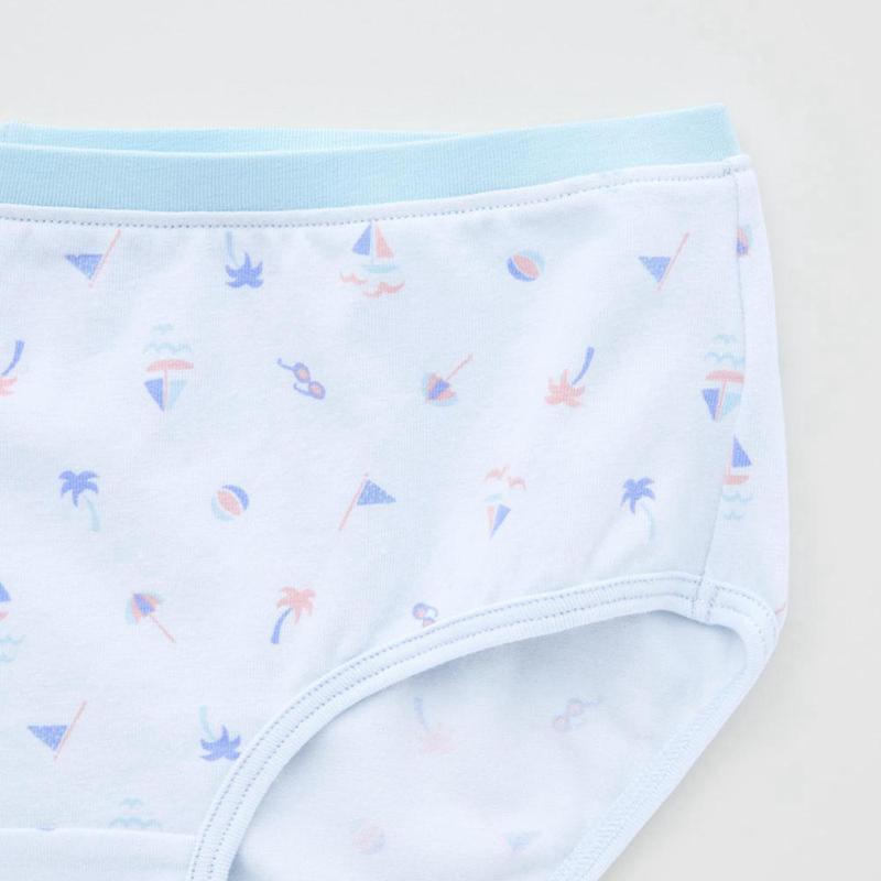 Uniqlo Girls Hiphugger (Beach, 3 Pairs) Kids' Briefs Light Green  US |  NTWV-76149