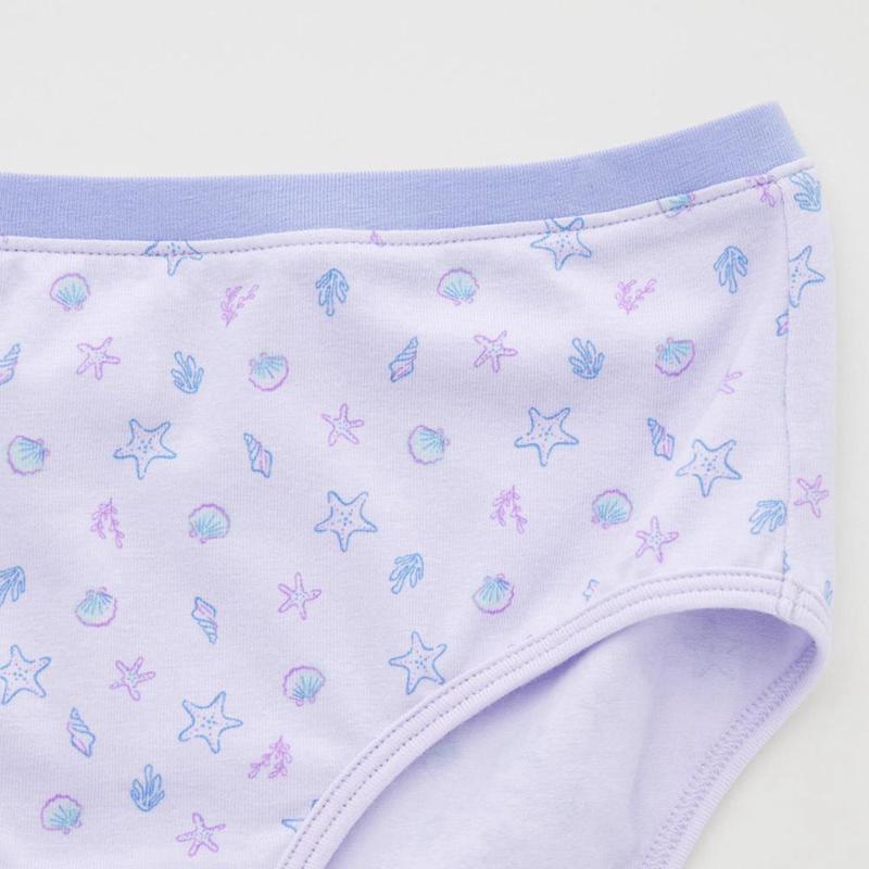 Uniqlo Girls Hiphugger (Beach, 3 Pairs) Kids' Briefs Purple  US |  KUTF-83725