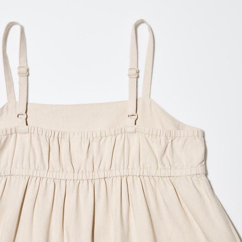 Uniqlo Girls Linen Blend Camisole Kids' Dress Natural  US |  SKUY-31068