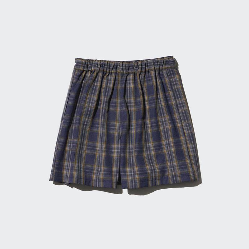 Uniqlo Girls Mini (Check) Kids' Skorts Blue  US |  HOUY-28513